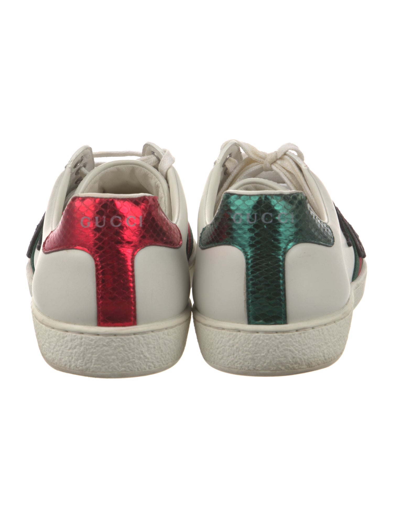 Gucci Web Accent Leather Sneakers